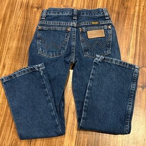 Wrangler Kids Dark Blue Denim Jeans -8 slim